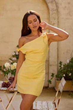 Xanthe Kisses Mini Dress Yellow