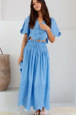Your Soul Maxi Skirt Blue