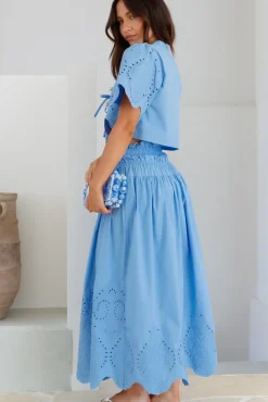 Your Soul Maxi Skirt Blue